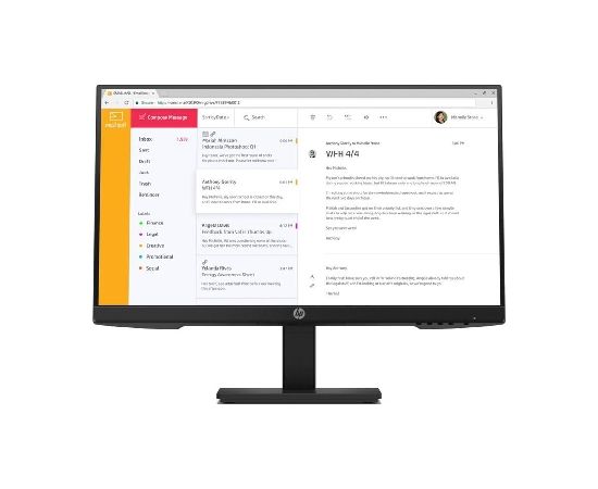HP P24 G4 FHD Monitor - 23.8" 1920x1080 FHD AG, IPS, DisplayPort/HDMI/VGA, 3 years / 1A7E5AA#ABB