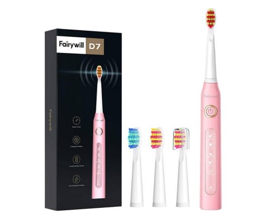 FairyWill Sonic toothbrush with head set 507 (pink)