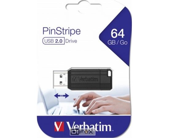 Verbatim Store n Go 64GB Pinstripe USB 2.0 black