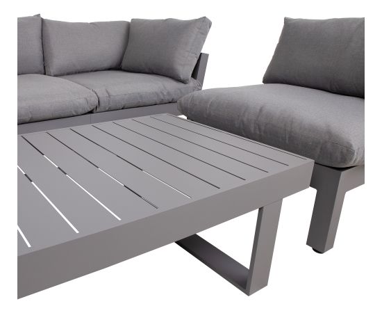 Комплект садовой мебели FLUFFY, стол, диван и 2 стула (13793 + 2x13792 + 3x13791) темно-серый Dārza mēbeļu komplekti