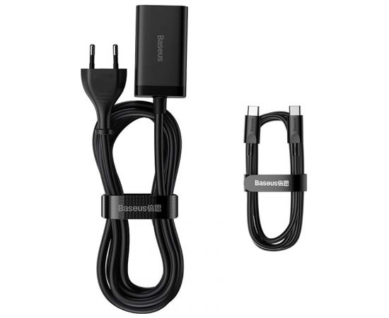 Baseus Quick Charger GaN3 Pro, 2x USB-C, 2x USB, 65W (black)