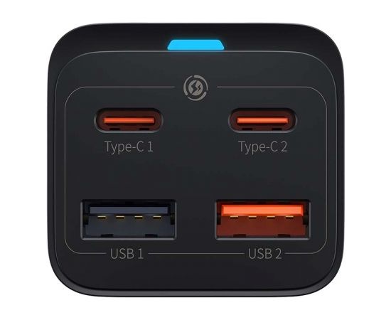 Baseus Quick Charger GaN3 Pro, 2x USB-C, 2x USB, 65W (black)
