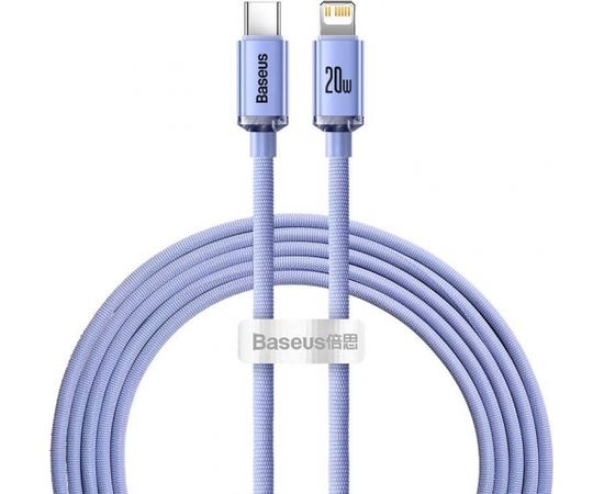 Baseus Crystal cable USB-C to Lightning, 20W, PD, 2m (violet)