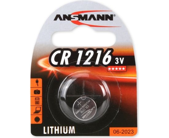 Litija baterija CR1216 3V ANSMANN