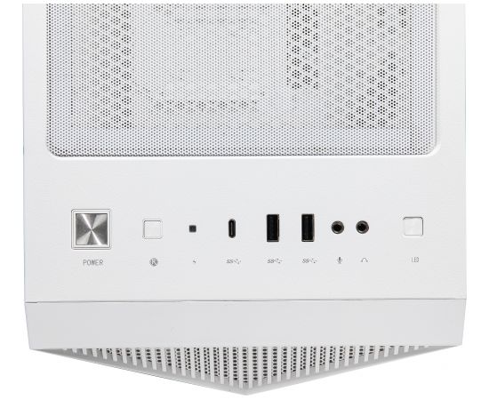 MSI MPG GUNGNIR 110R WHITE Mid Tower Gaming Computer Case 'White, 4x 120mm ARGB Fan, 1 to 6 ARGB Control board, USB Type-C, Tempered Glass, Center, ATX, mATX, mini-ITX'