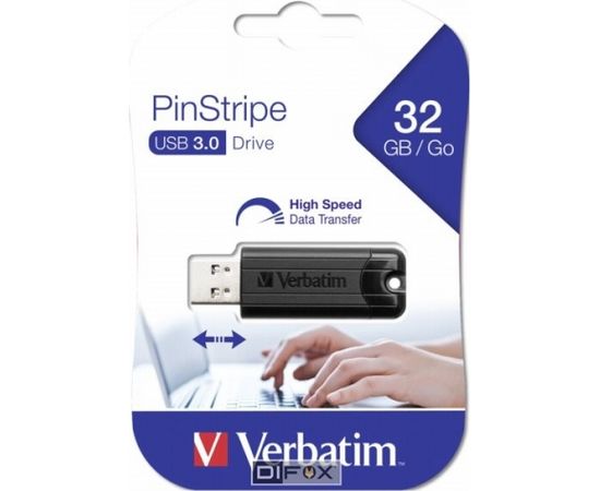 Verbatim Store n Go 32GB Pinstripe USB 3.0 black