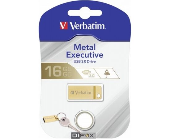 Verbatim Metal Executive    16GB USB 3.0 gold