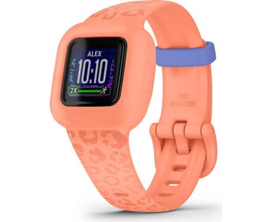 Garmin activity tracker for kids Vivofit Jr.3, peach leopard