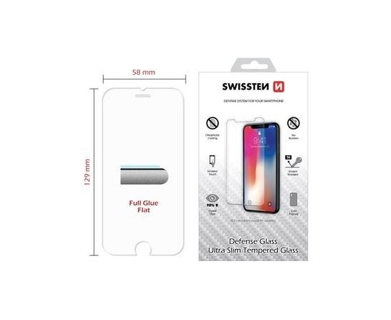 Swissten Ultra Slim Tempered Glass Premium 9H Aizsargstikls Apple iPhone 7 / iPhone 8