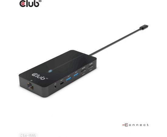 Club 3d CLUB3D Type-C 7-in-1 hub with 2x HDMI, 2x USB Gen1 Type-A, 1x RJ45, 1x 3.5mm Audio, 1x USB Gen1 Type-C 100W Female port