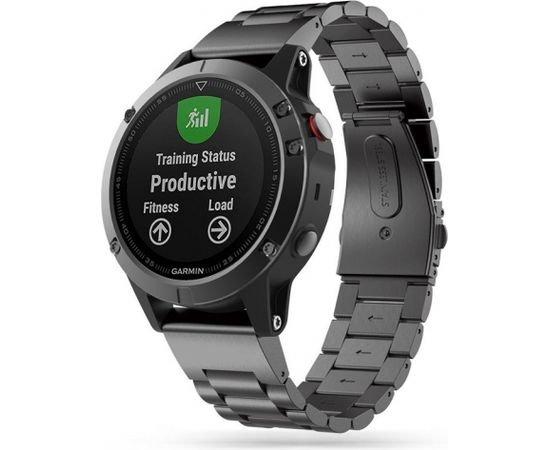 Tech-Protect ремешок для часов Stainless Garmin fenix 5/6/6 Pro/7, черный