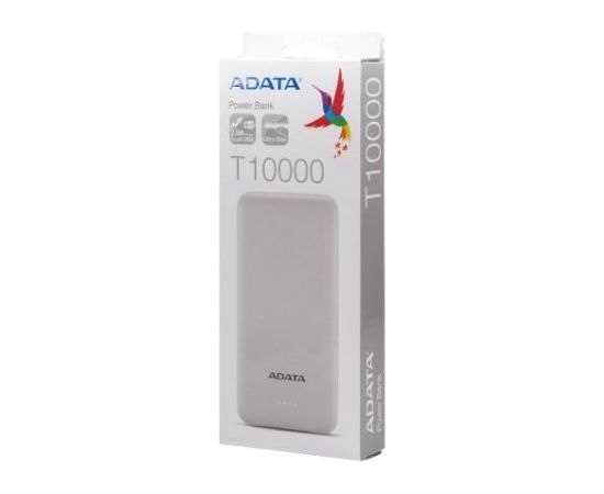 ADATA T10000 power bank Lithium Polymer (LiPo) 10000 mAh White