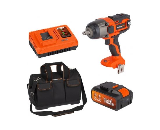 Uzgriežņu atslēga 40V 350NM POWDP204001 POWERPLUS DP Trieciena uzgriežņu pistoles ar akumulatoru