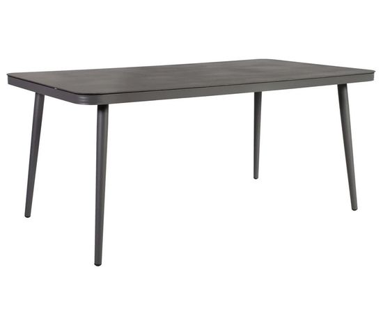 Стол ANDROS 180x90xH75см, столешница: 5мм стекло, цвет: серый имитация камня, алюминиевая рама и ножки, цвет: серый