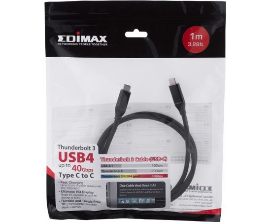 Club 3d EDIMAX USB4/Thunderbolt3 Cable UC4-010TB