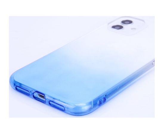 Fusion Gradient case silikona aizsargapvalks Samsung G990 Galaxy S21 FE caurspīdīgs - zils