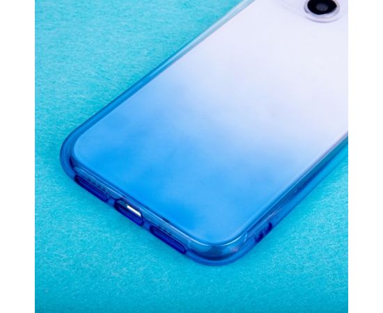 Fusion Gradient case силиконовый чехол для Samsung A125 / M127 Galaxy A12 / M12 прозрачно - синий