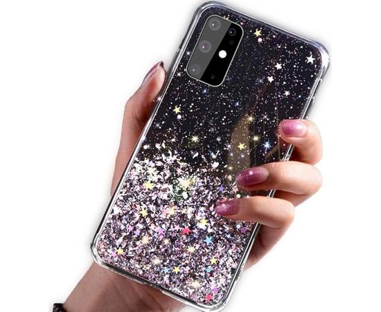 Fusion glue glitter silikona aizsargapvalks Apple iPhone 13 melns