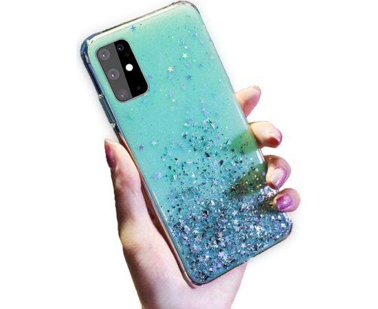 Fusion glue glitter silikona aizsargapvalks Apple iPhone 13 zaļš