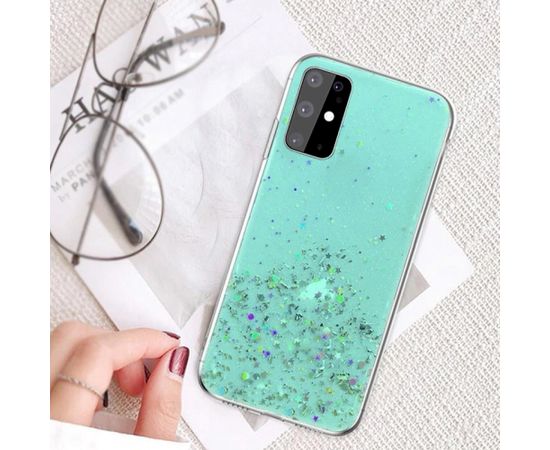 Fusion glue glitter силиконовый чехол для Apple iPhone 13 зеленый