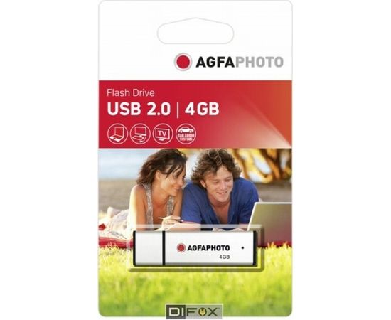 AgfaPhoto USB 2.0 silver     4GB USB Flash atmiņas