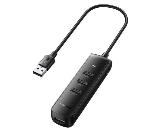 UGREEN 5in1 USB-A to 3x USB 2.0 + RJ45 + USB-C adapter (black)