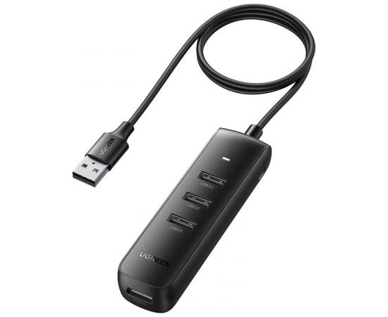 UGREEN 5in1 USB-A to 3x USB 2.0 + RJ45 + USB-C adapter (black)