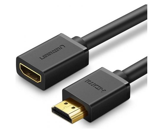 HDMI male to HDMI female cable UGREEN HD107, FullHD, 3D, 0.5m (black)