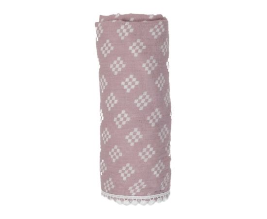 Lodger Swaddle Tribe Muslin kokvilnas autiņš, 120x120 cm, Rose - SWT 107