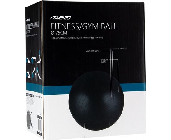 Gym Ball AVENTO 42OC 75cm Black