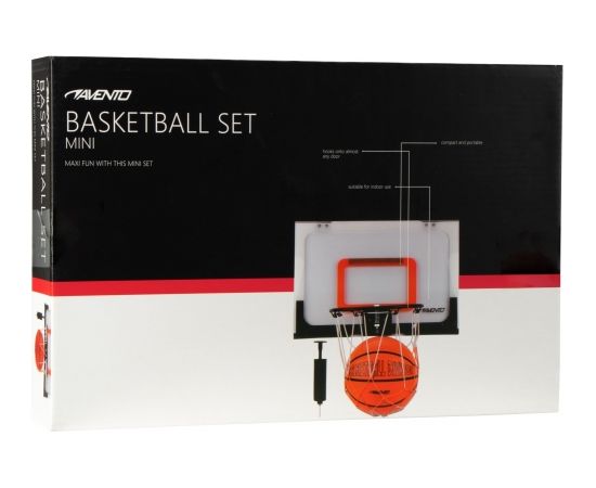 Basketball set mini AVENTO 47BM with grid + ball + pump