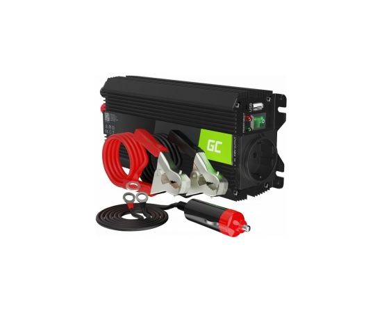 Green Cell PRO Car Power Inverter Converter 24V to 230V 500W/ 1000W with USB Strāvas pārveidotāji
