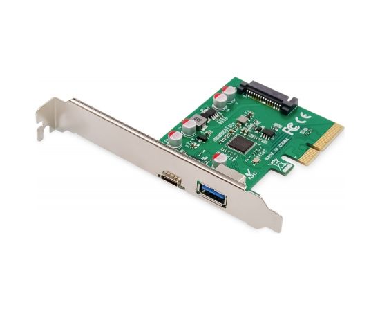 DIGITUS PCIe card, USB-C 3.1 Gen 2, 10Gpbs, USB-A 3.1