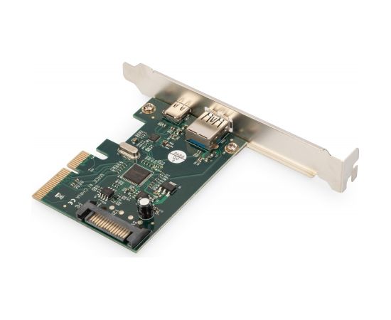 DIGITUS PCIe card, USB-C 3.1 Gen 2, 10Gpbs, USB-A 3.1