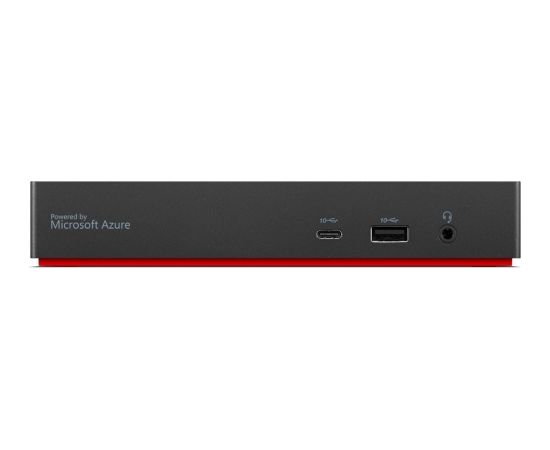 Lenovo ThinkPad Universal USB-C Smart Dock powered by Microsoft Azure Sphere (Max displays: 3/Max resolution: 4K/60Hz/Supports: 2x4K/60Hz/1xEthernet LAN (RJ-45)/2xDP 1.4/1xHDMI 2.1/3xUSB 3.1 (1 always-on)/2xUSB 2.0/1xThunderbolt 3 and 4 downstream/1xUSB-C