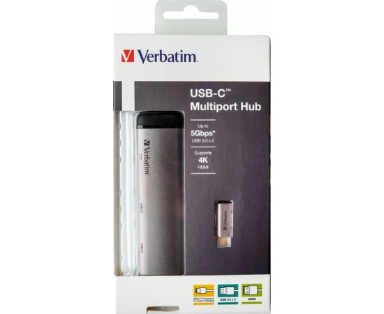 Verbatim 49140 interface hub USB 3.2 Gen 1 (3.1 Gen 1) Type-C