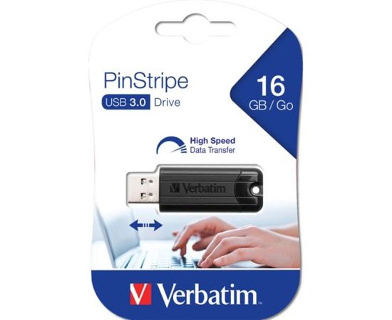 Verbatim Store n Go 16GB Pinstripe USB 3.0 black