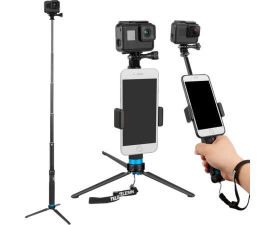 Selfie stick / tripod Telesin for sport cameras (GP-MNP-090-S)