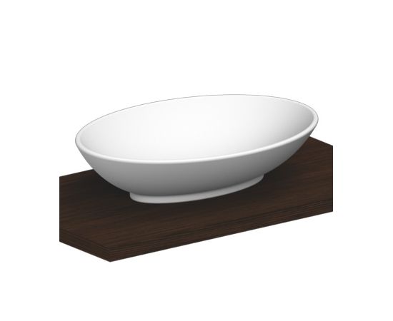 Scarabeo izlietne Neck, 630x450 mm, uz virsmas, balta Uz virsmas un mēbeļu