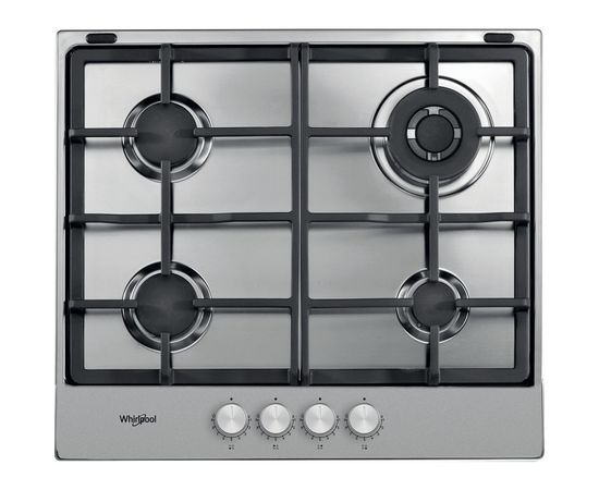 Whirlpool TGML661IX gāzes plīts virsma, 58cm nerūs. tēr.