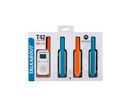 Motorola TALKABOUT T42 two-way radio 16 channels Blue,,Orange,White