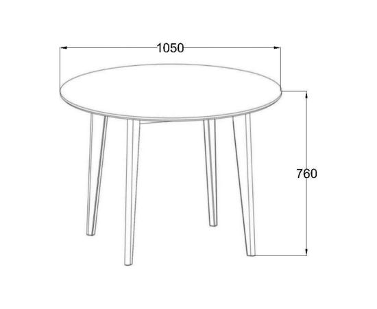 Ēdamistabas galds ROXBY D105xH76cm, ozols