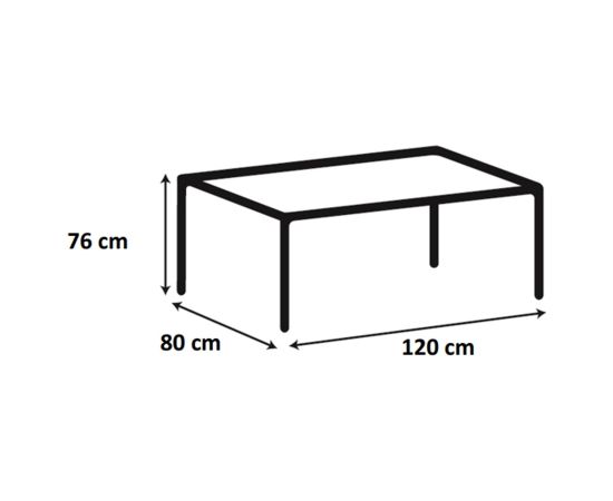 Ēdamistabas galds ROXBY 120x80xH76cm, ozols AC88004