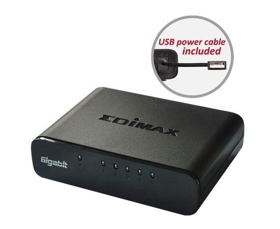 Edimax Desktop ES-5500G V3 Unmanaged, Desktop, 1 Gbps (RJ-45) ports quantity 5, Power supply type Single