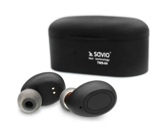 Savio TWS-04 Wireless Bluetooth Earphones Black,Graphite