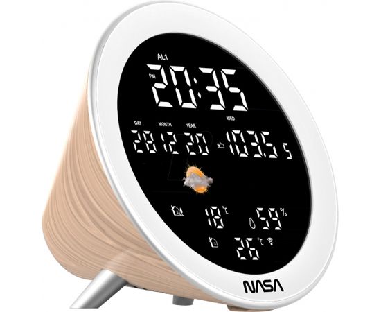 Nasa WSP1700 wood Weather Station/Speaker BT Ship