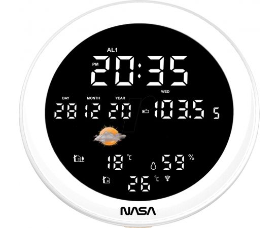 Nasa WSP1700 wood Weather Station/Speaker BT Ship