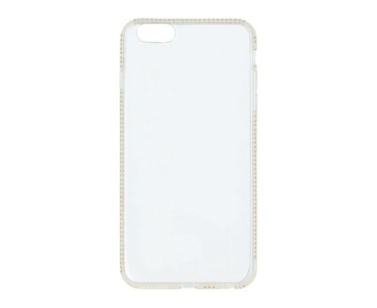 Beeyo Diamond Frame Aizmugurējais Silikona Apvalks priekš Apple iPhone 6 Plus Caurspīdīgs - Zeltains