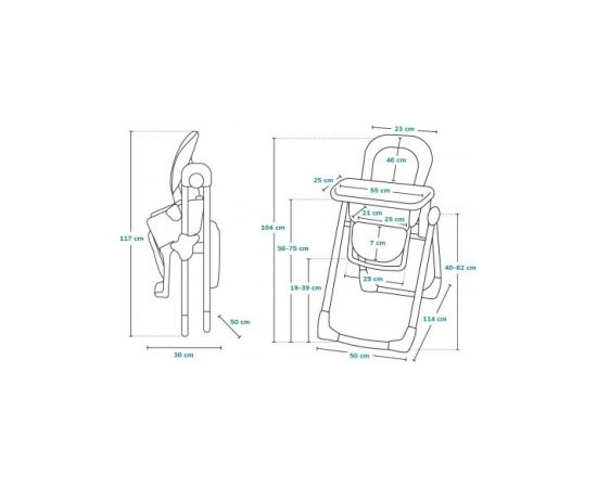 Krēsliņš LINN PLUS grey Lionelo Akcija Barošanas krēsliņi