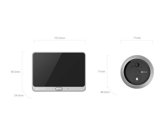 Ezviz DP2C C6W 4MP WDR Wi-Fi Wire-free Peephole Doorbell